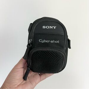 Sony Cybershot Digital Camera Bag Holder Zippered Closure with Belt Loop Black